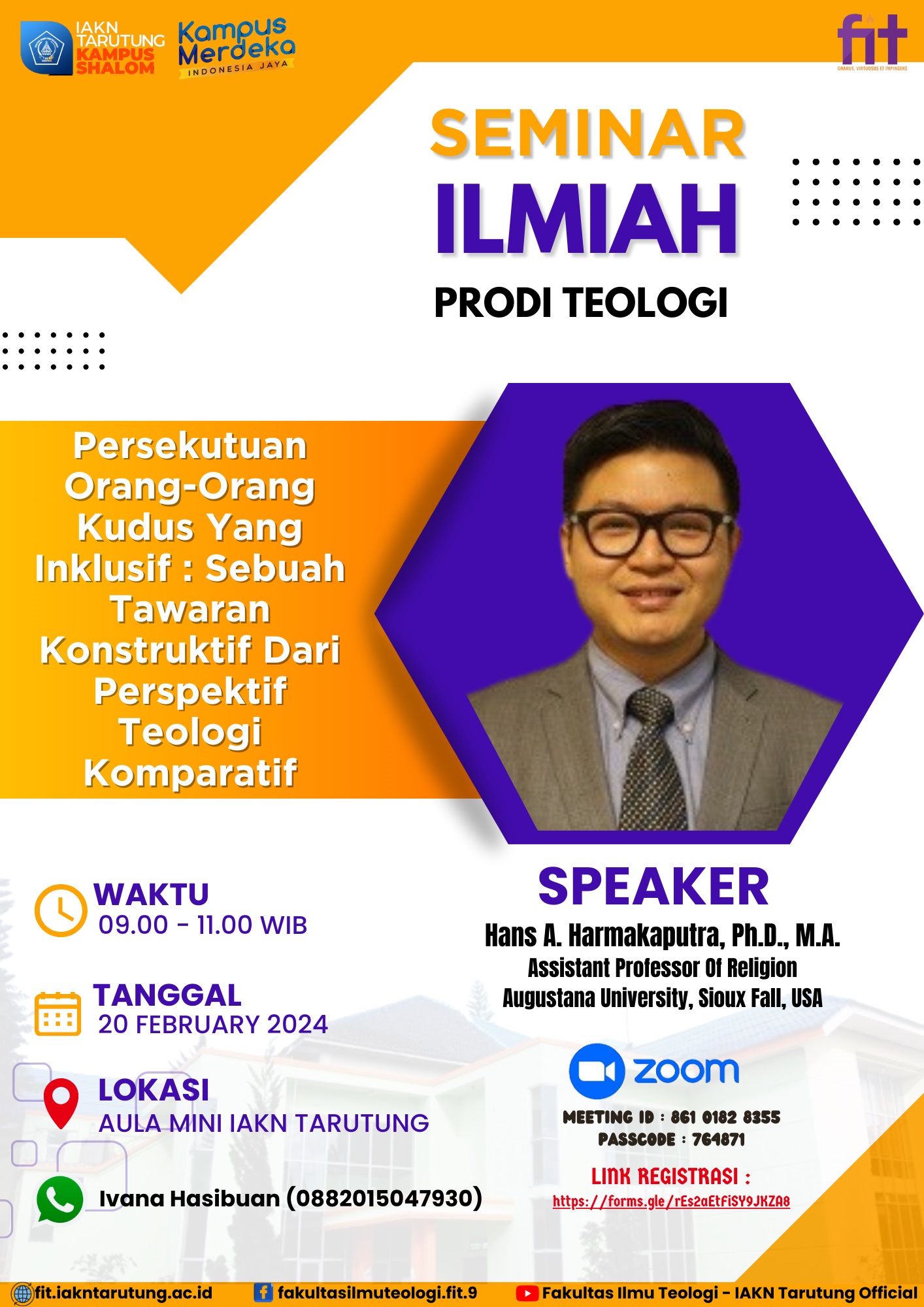 Seminar Ilmiah Prodi Teologi Fakultas Ilmu Teologi IAKN Tarutung